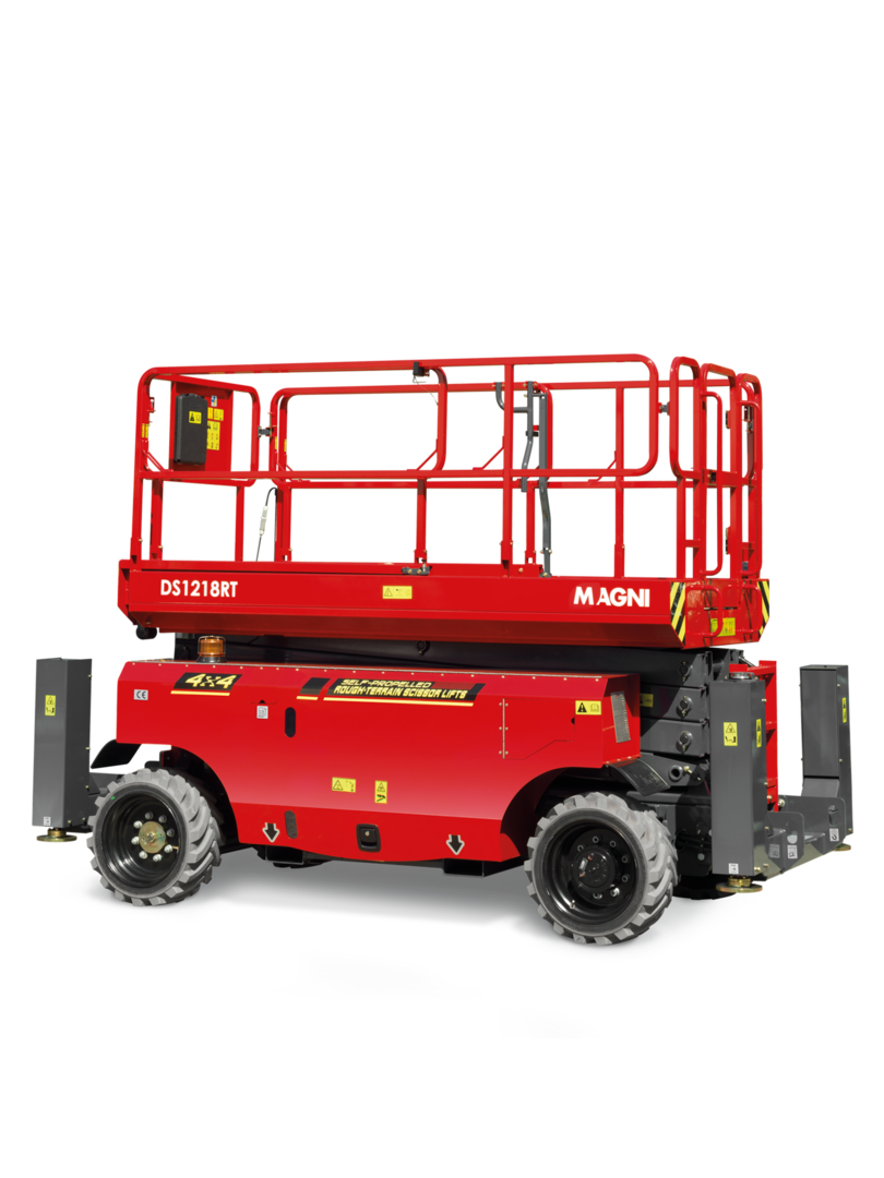 DS1218RT-copprod.png MAGNI DS1218RT Diesel-Scherenarbeitsbühne geländegängig - 12,0 mtr. – Bild 1