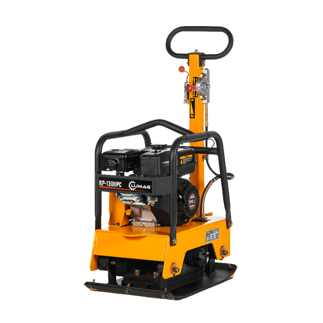 zoom-pb-rp130hpc-1.png LUMAG RP-130HPC - Rüttelplatte reversierbar mit 130 kg inkl. Transportfahrwerk und Gummimatte – Bild 1